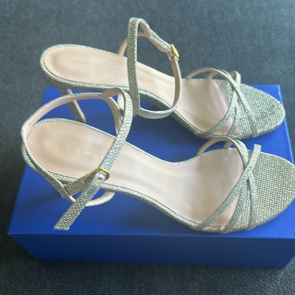 Stuart Weitzman Starla Heels in Platino - Picture 4 of 4